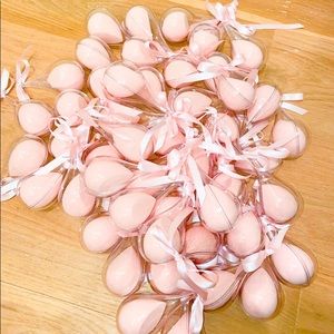 Pink makeup sponge with case 10 pcs